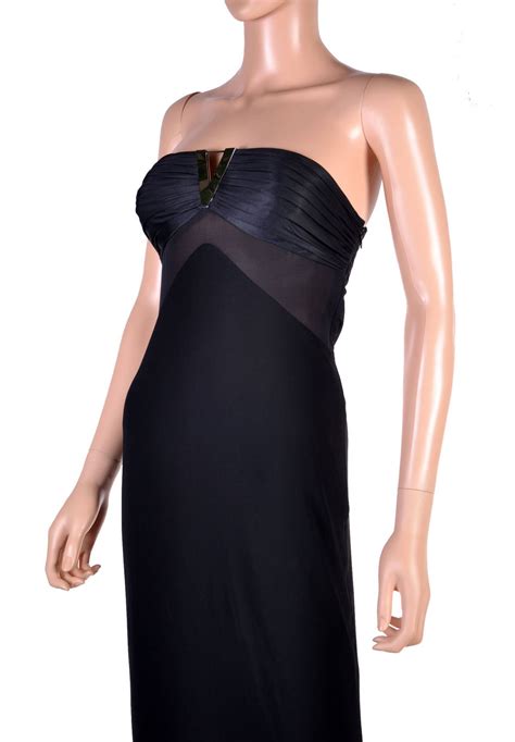 versace strapless dress|Versace bloomingdale's.